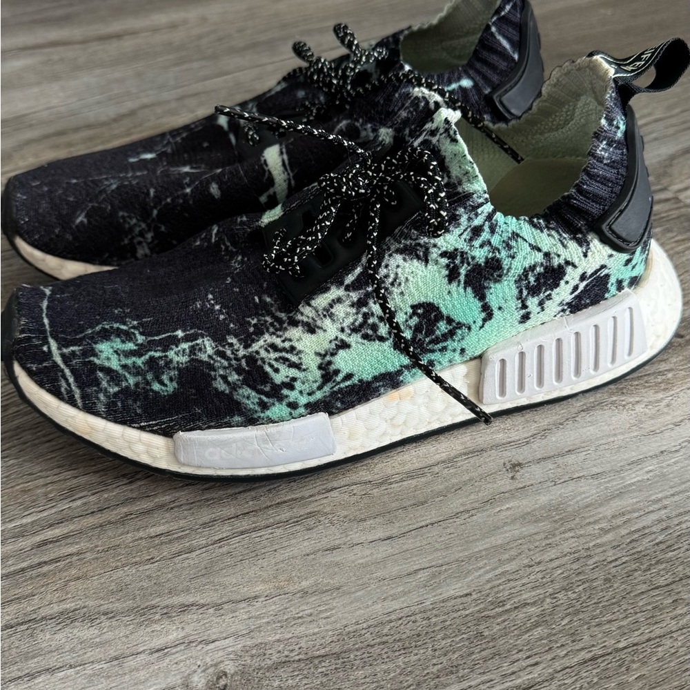 Adidas NMD R1 Black and Teal Sneakers